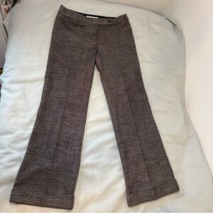 TRINA TURK  Los Angeles Women's Gray Wool lTweed Wide Leg Pants Sz 10 Inseam 33"